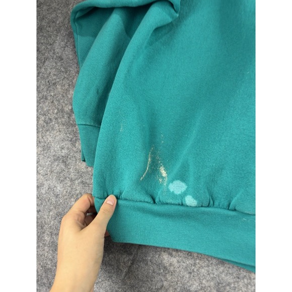 Fruit of the Loom VTG Sweatshirt Crewneck Men's 2X USA Made Blue Cotton Thrashed - Picture 2 of 12